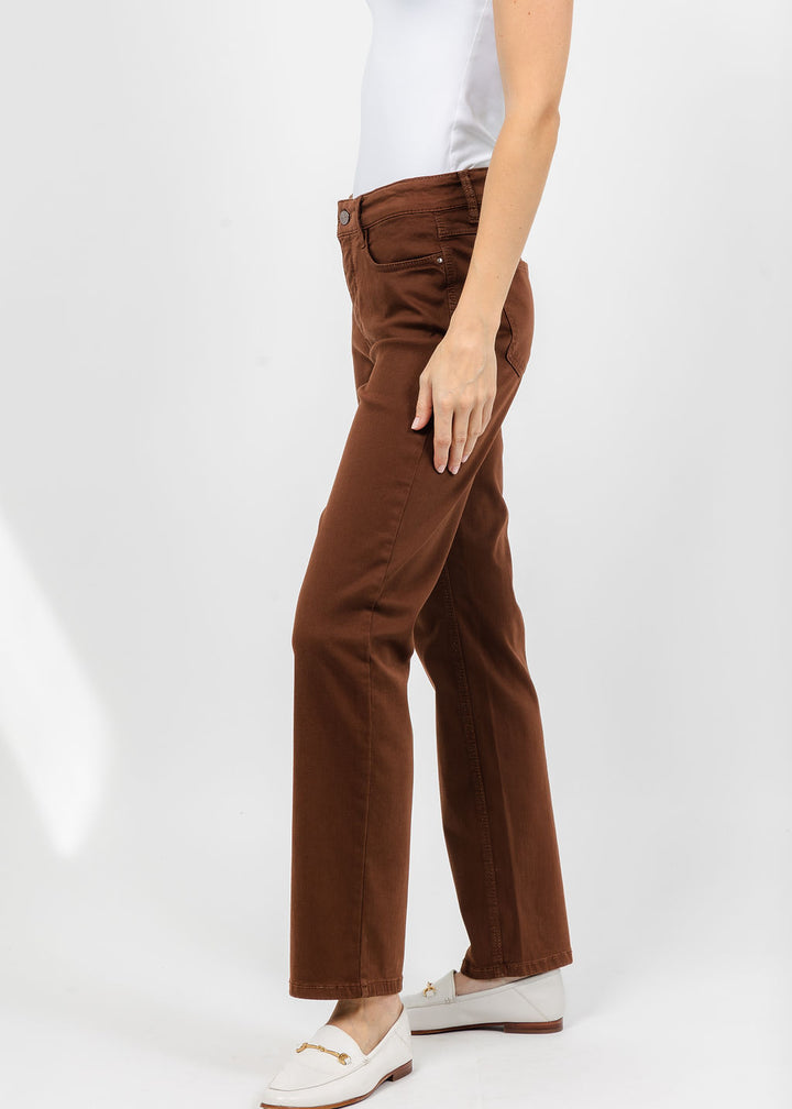 MAC Dream Straight Jeans 30" in Bison Brown available at Barbara Katz