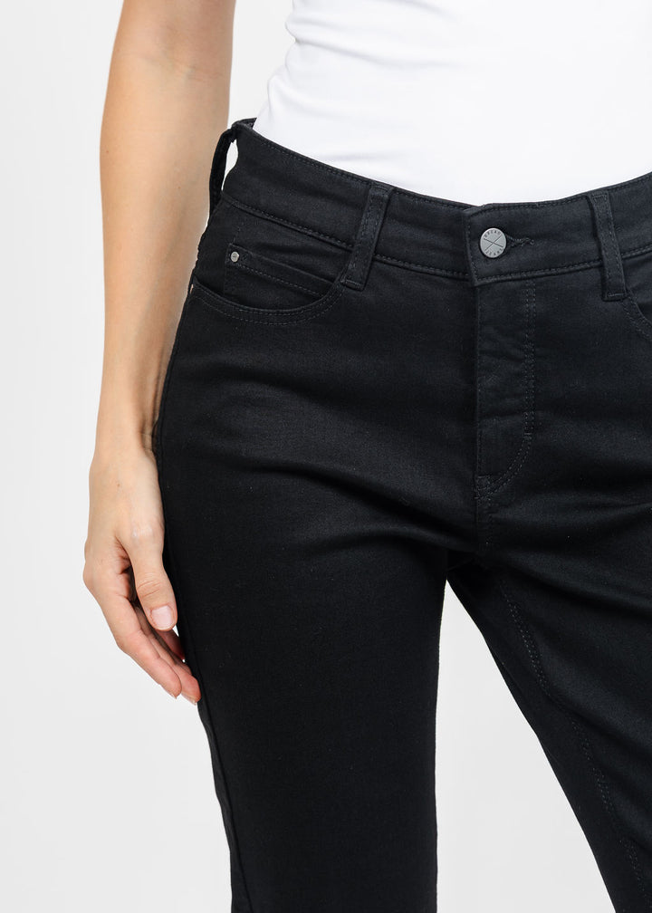 MAC Dream Straight Jeans 30" in Black available at Barbara Katz