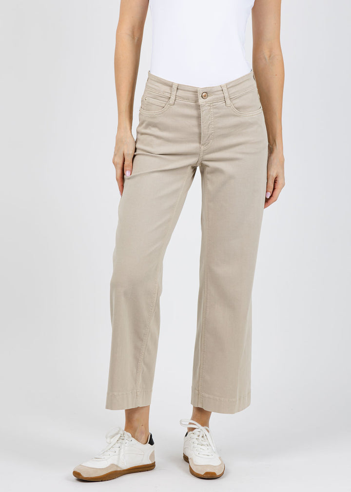 MAC Dream Wide Crop Wonderlight Jeans in Smoothly Beige available at Barbara Katz