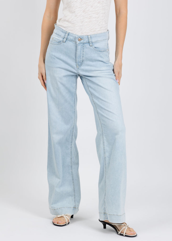 MAC Dream Wide Wonderlight Jeans 32" in Light Azure Blue available at Barbara Katz
