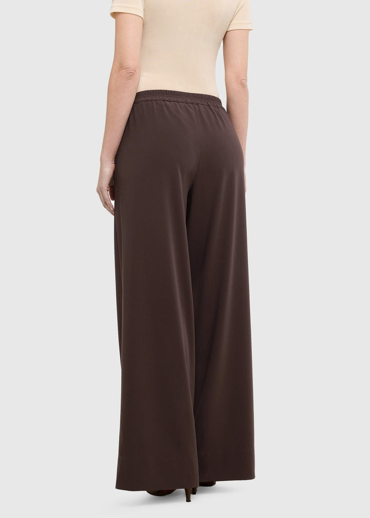 MAC Coralie Floating Crepe Pant 30" in Truffle Brown available at Barbara Katz