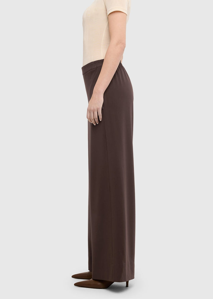MAC Coralie Floating Crepe Pant 30" in Truffle Brown available at Barbara Katz