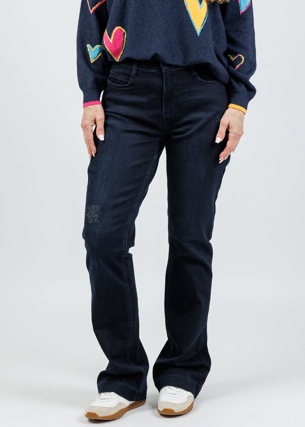 MAC Dream Boot Glam Denim 32" in Indigo available at Barbara Katz