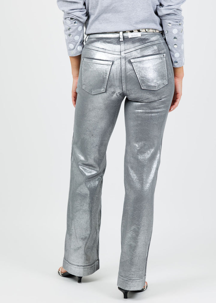 MAC Dream Wide Jeans 32" in Silver Metallic available at Barbara Katz