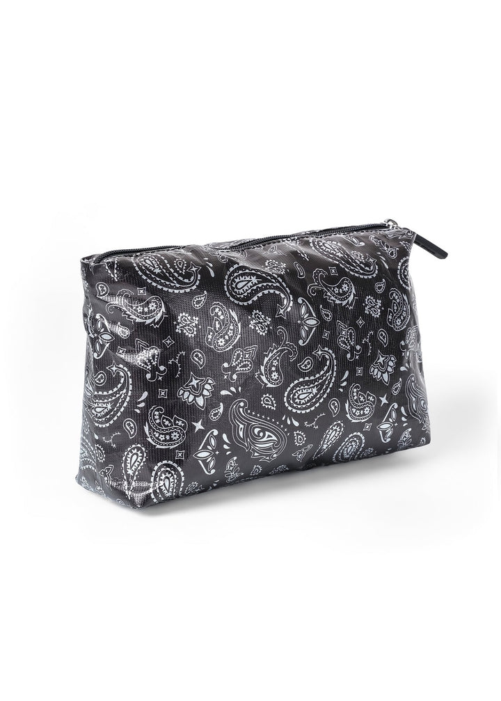 Haute Shore Mahjong Money Pouch in Black/Silver Bandana available at Barbara Katz