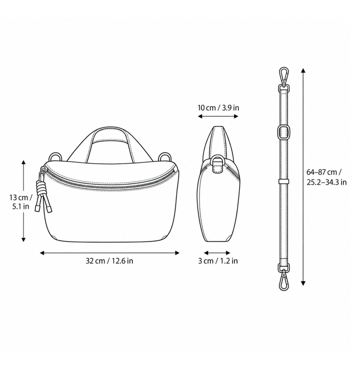 Daniella Lehavi Mia Loop Crossbody Bag measurements