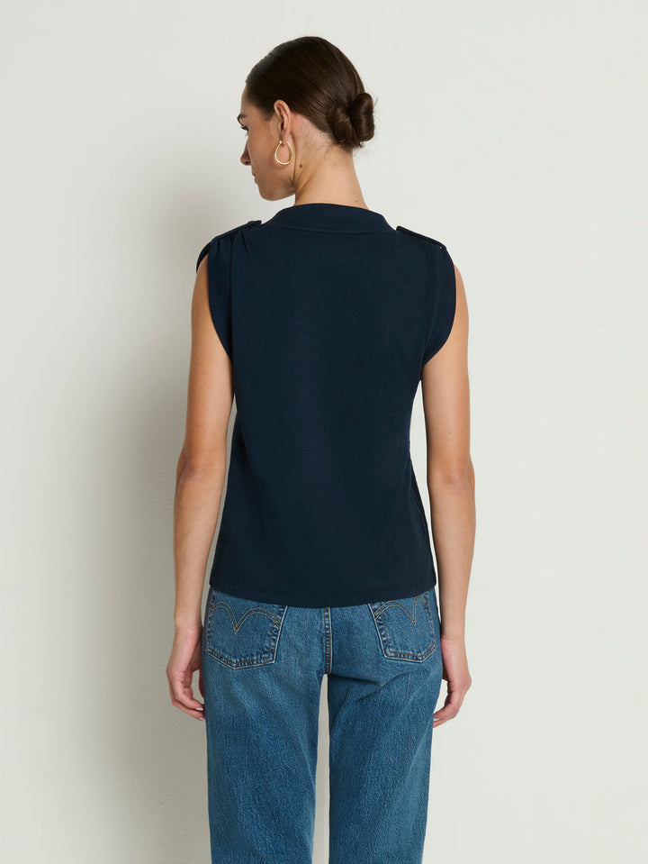 Nation LA Mikka Buttoned Tank Top in Night Sky available at Barbara Katz