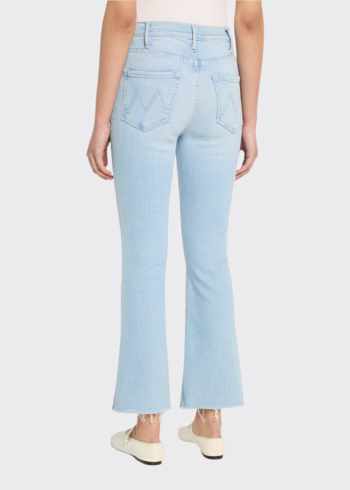 MOTHER The Hustler Ankle Fray Jeans in Ball's In Your Court available at Barbara Katz
