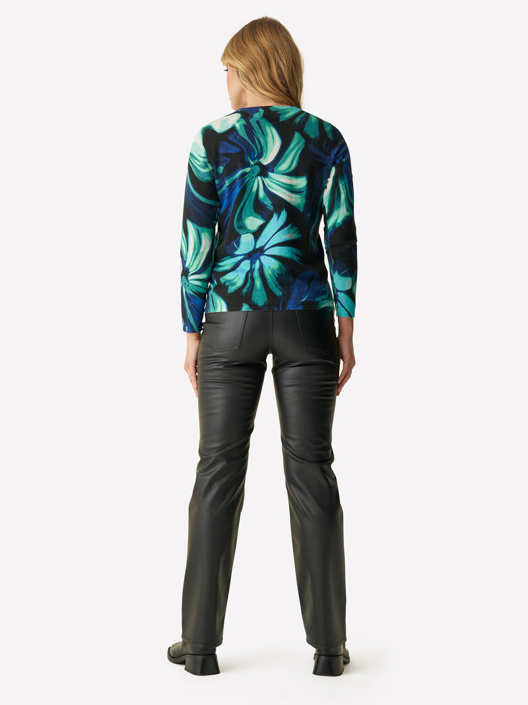 Pima Marble Floral Crew