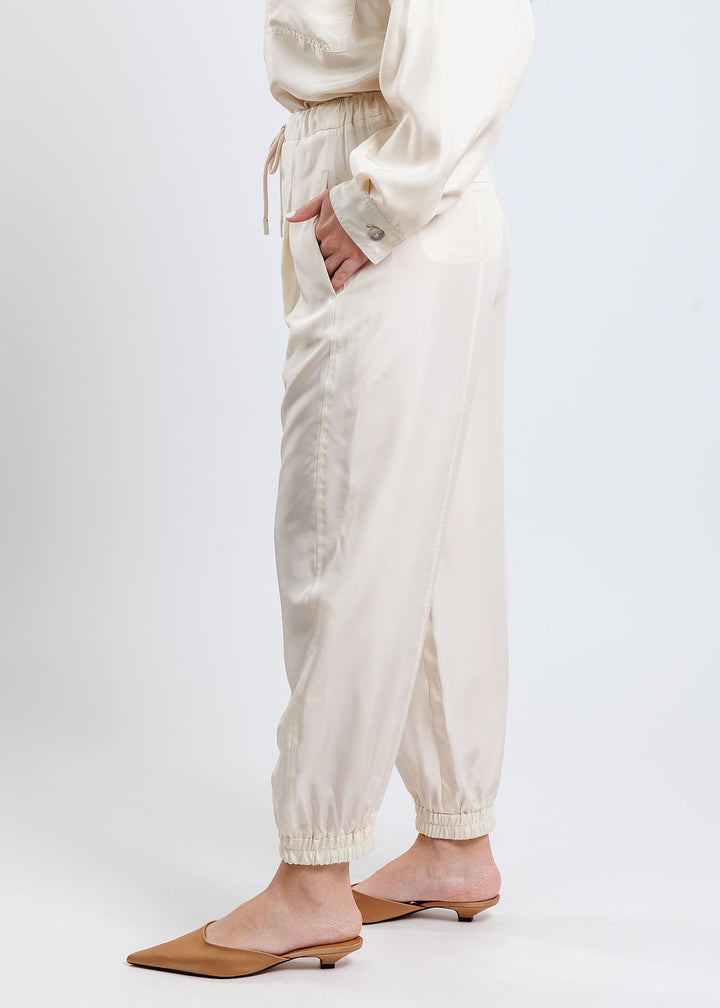 Marella Abetaia Pull-On Pants in Wool White available at Barbara Katz