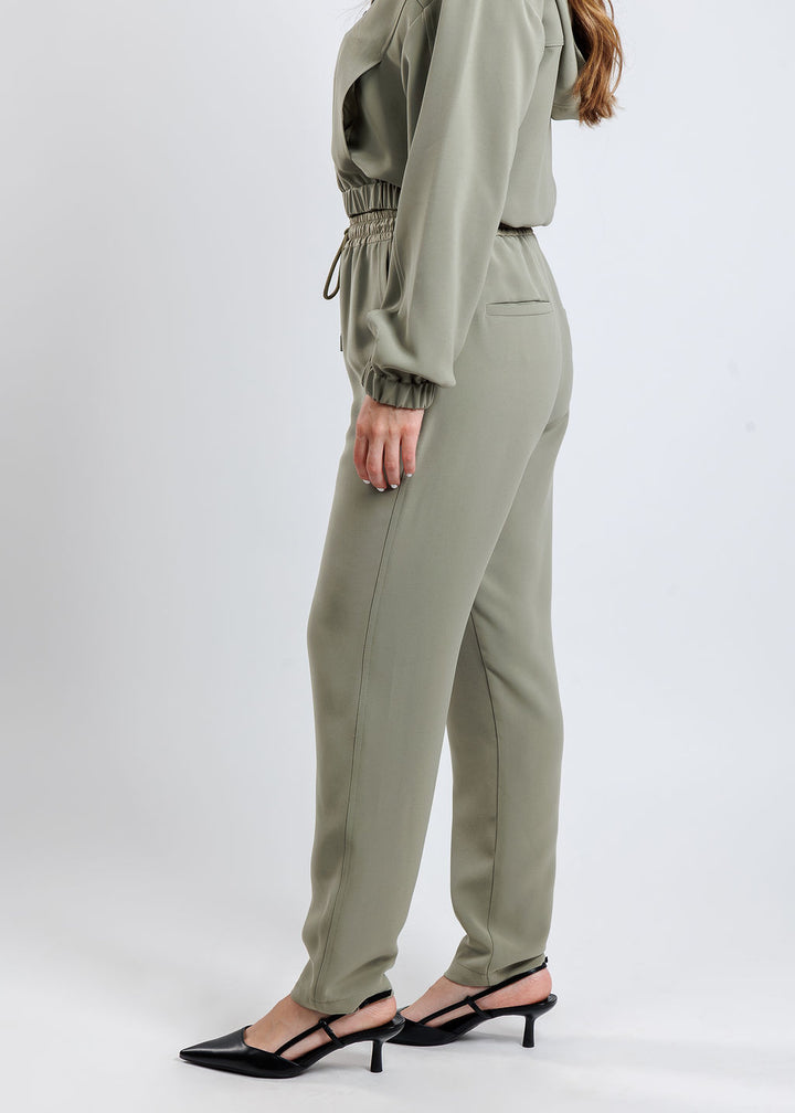Marella Abitata Flowing Joggers in Green available at Barbara Katz