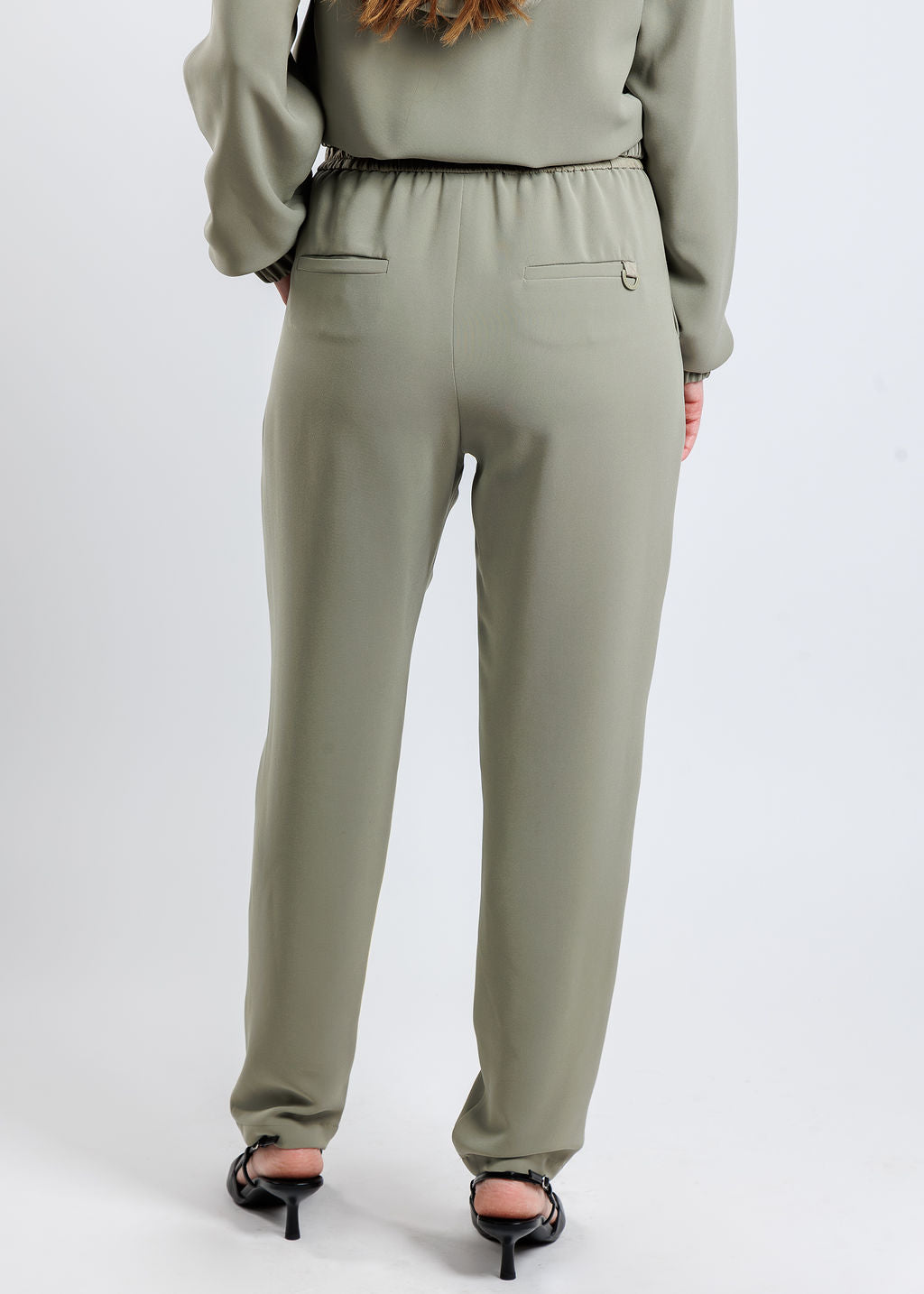 Marella Abitata Pull-On Pants in Green available at Barbara Katz