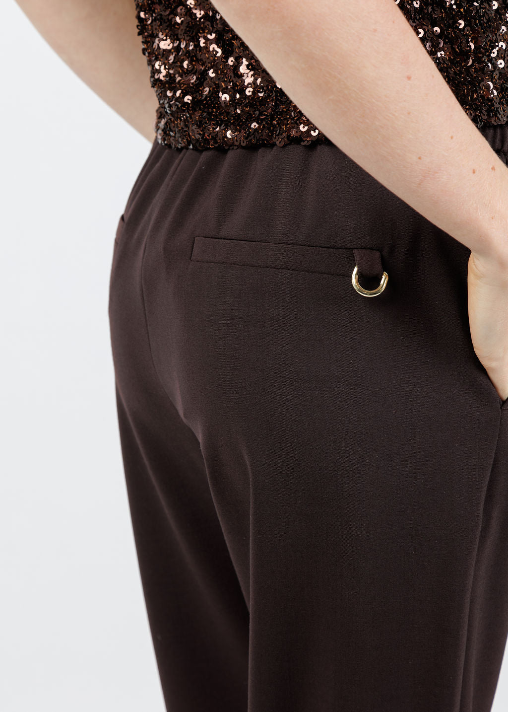 Marella Bruno Pants in Brown available at Barbara Katz