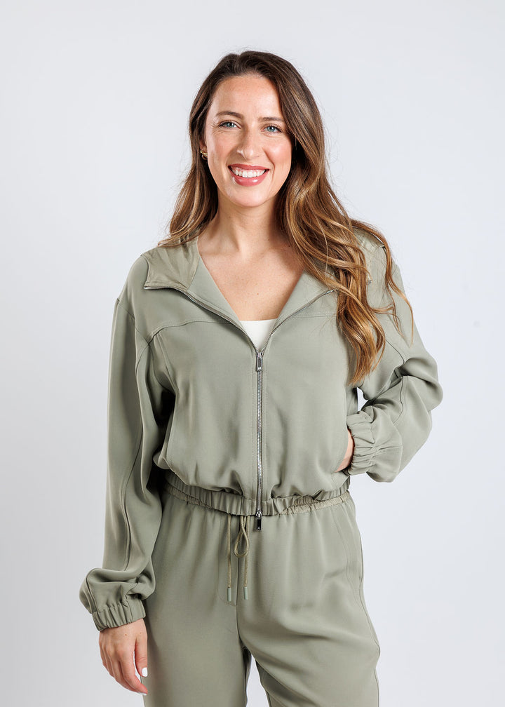 Marella Daria Jacket in Green available at Barbara Katz