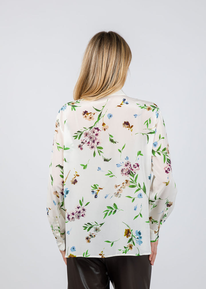 Marella Faretra Blouse in Cream Floral available at Barbara Katz