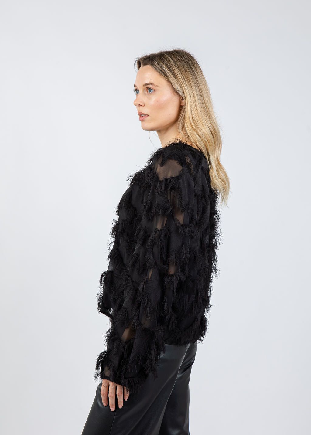 Marella Nomme Blouse in Black available at Barbara Katz