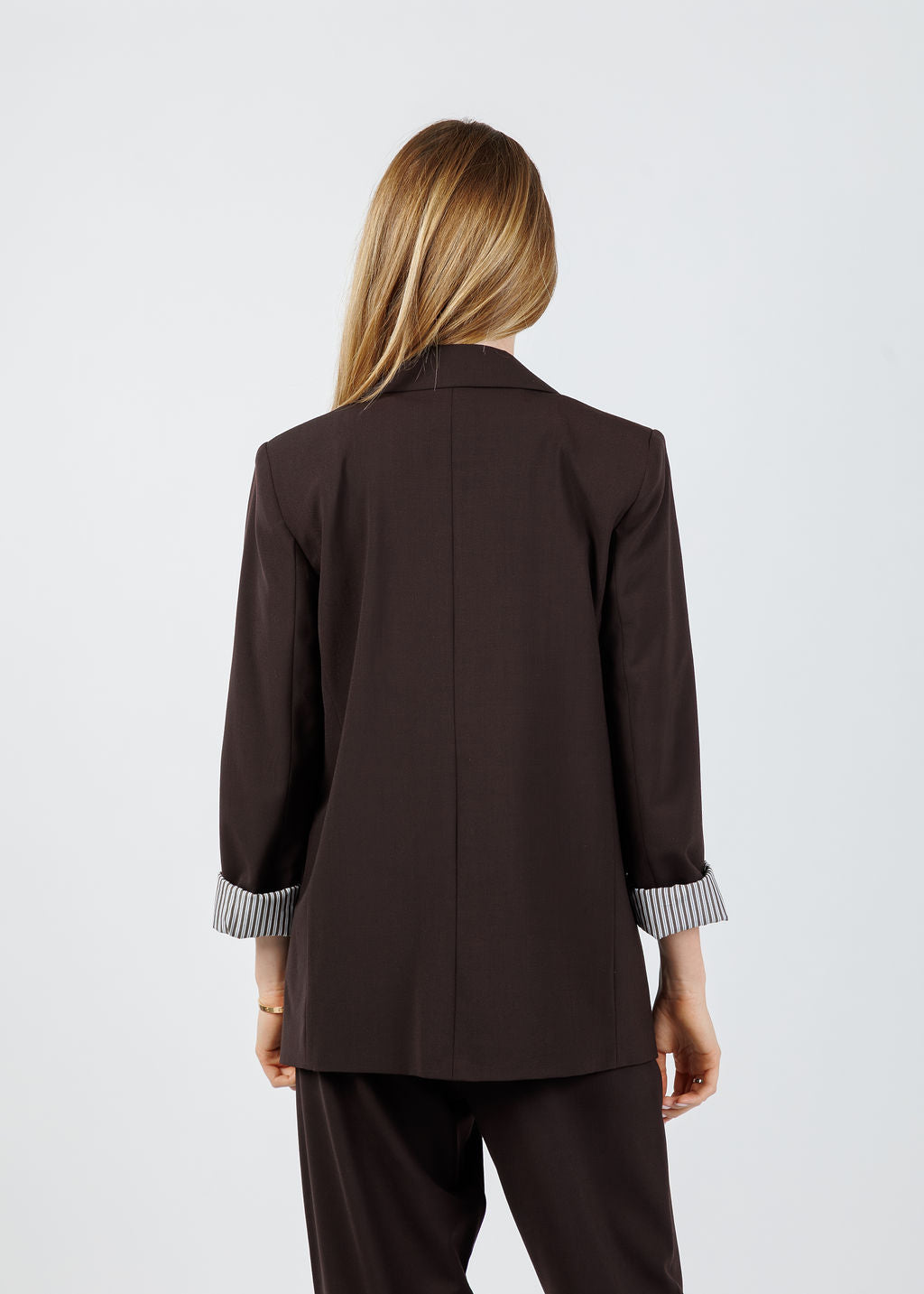 Marella Nova Stretch Blazer in Brown available at Barbara Katz