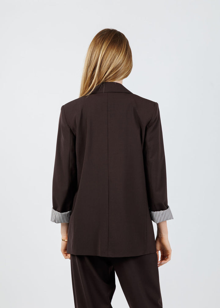 Marella Nova Stretch Blazer in Brown available at Barbara Katz