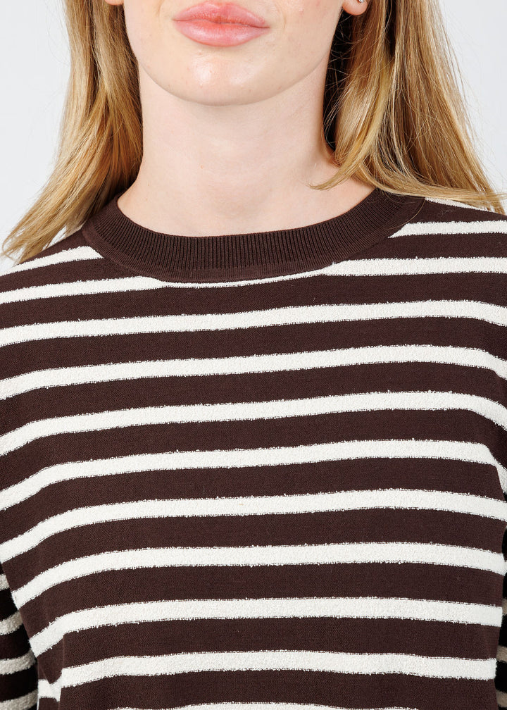 Marella Texas Stripe Sweater in Brown available at Barbara Katz