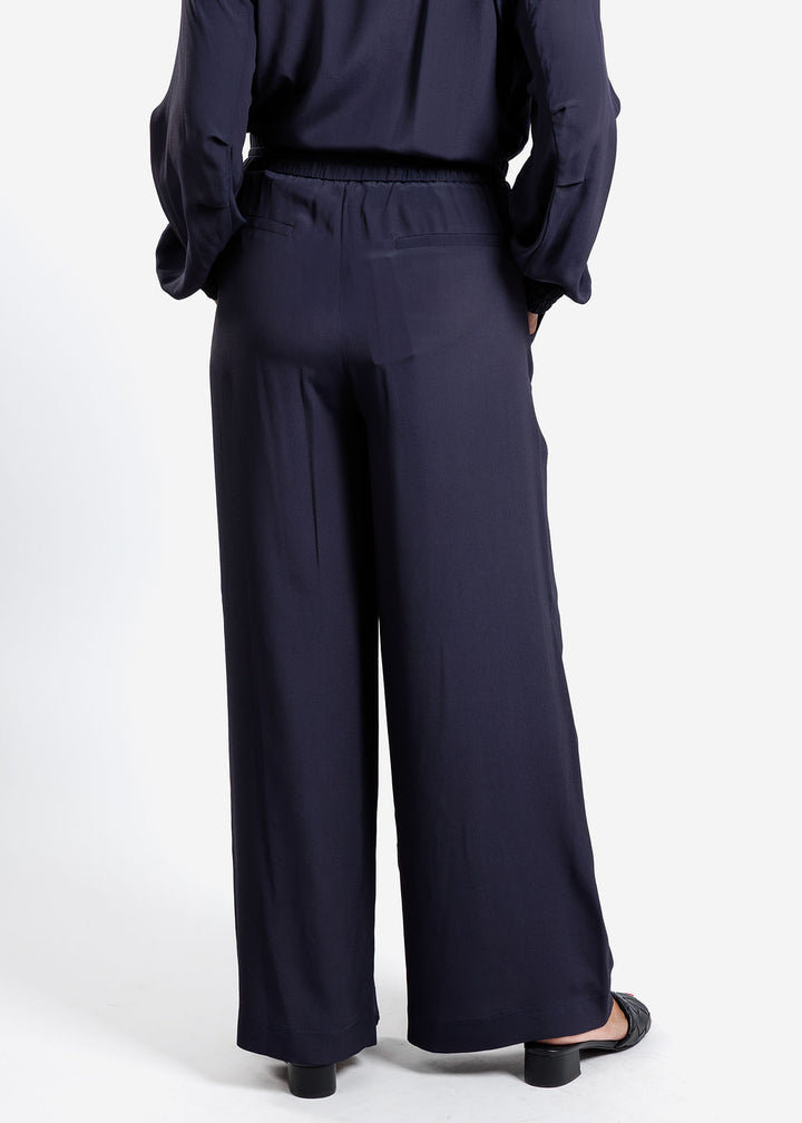 Marella Vivaio Crepe Pants in Navy available at Barbara Katz