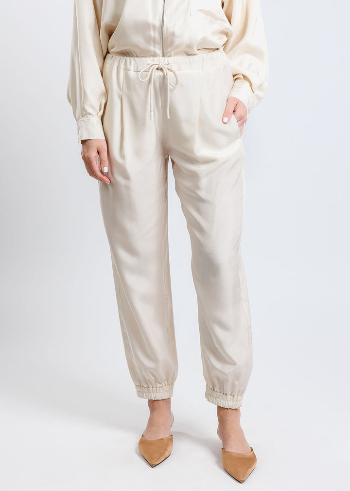 Marella Abetaia Long Trouser Pants in Wool White available at Barbara Katz