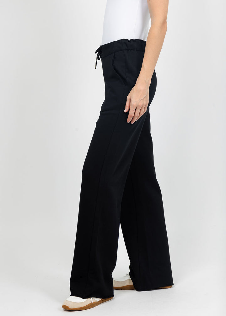 Margittes Sequin Trim Sweatpants in Black available at Barbara Katz