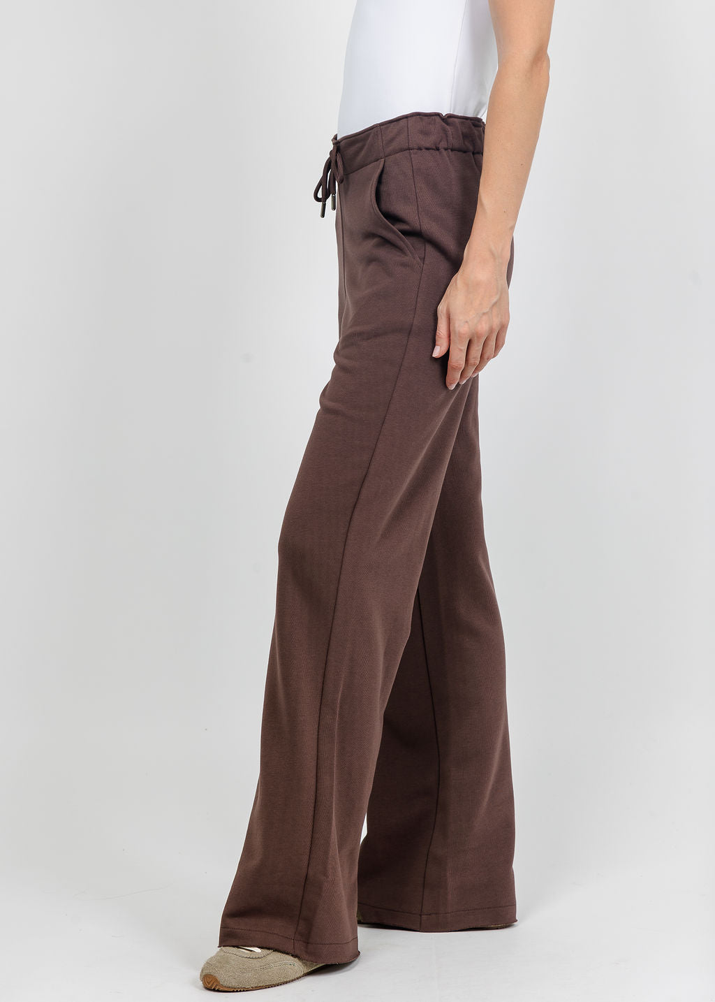 Margittes Sequin Trim Sweatpants in Coconut available at Barbara Katz
