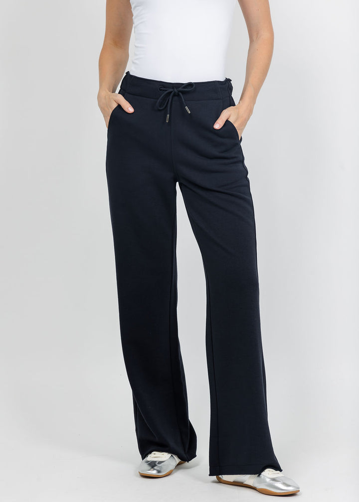 Margittes Sequin Trim Sweatpants in Marine available at Barbara Katz
