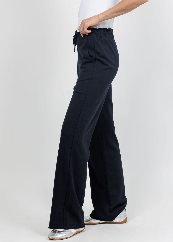 Margittes Sequin Trim Sweatpants in Marine available at Barbara Katz
