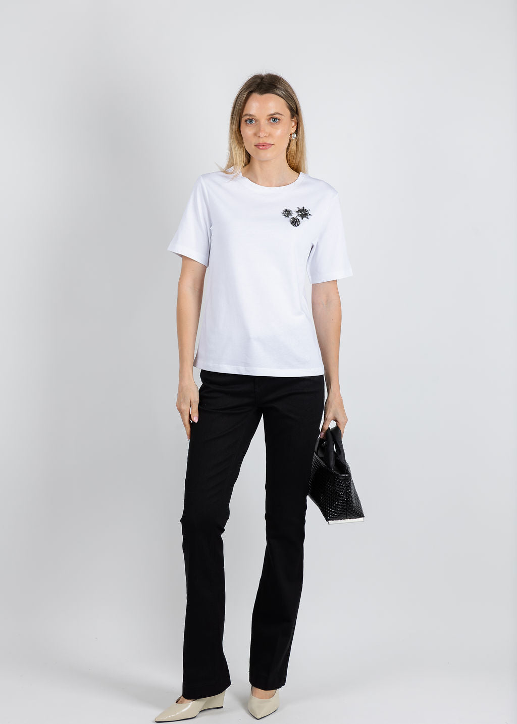 Flower Gem Tee - White