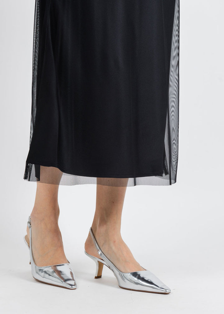 Margittes Melinda Tulle Skirt in Black available at Barbara Katz