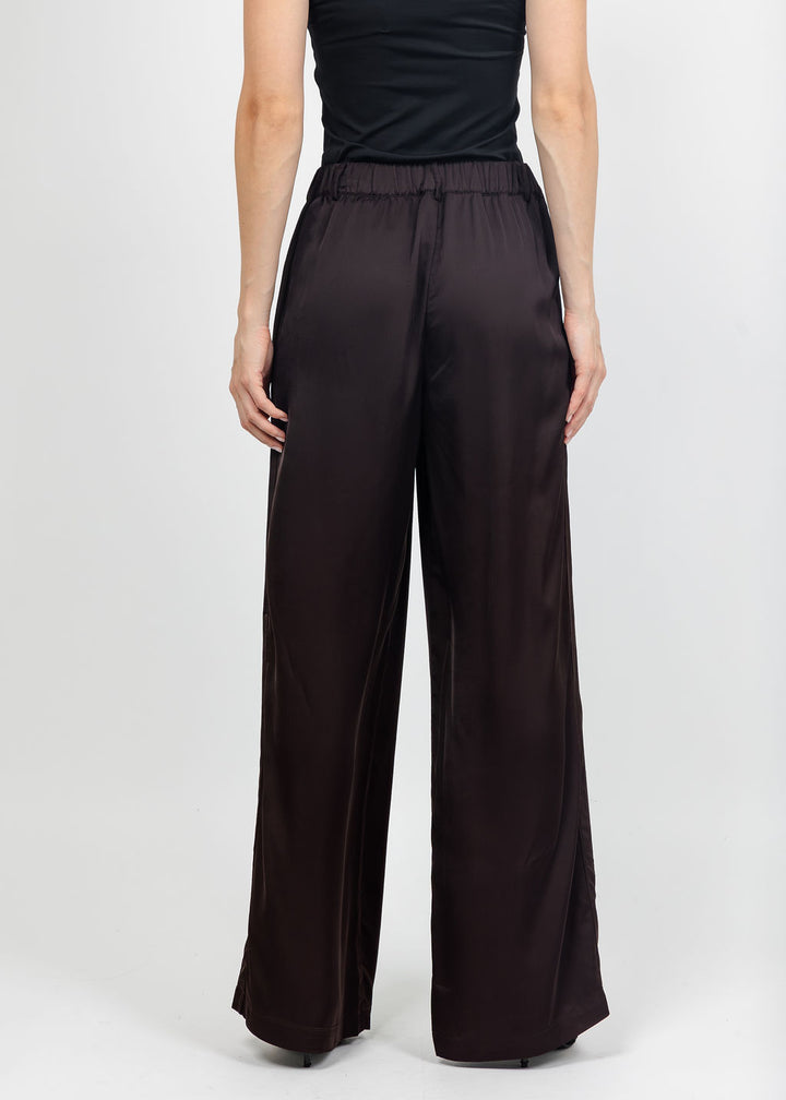 Margittes Satin Pants in Mocca available at Barbara Katz