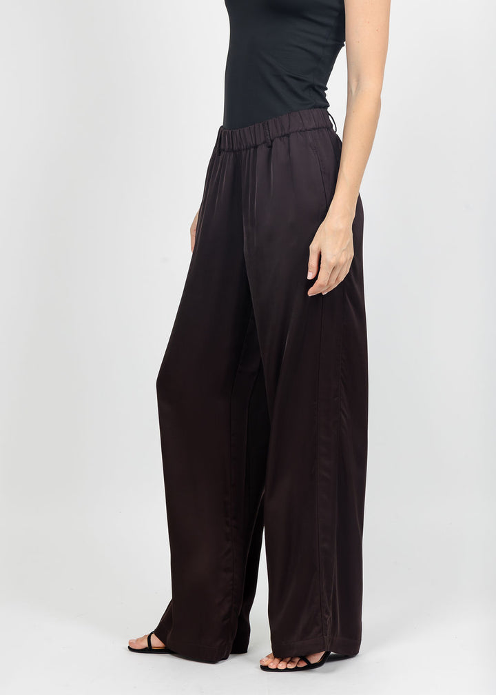 Margittes Satin Pants in Mocca available at Barbara Katz