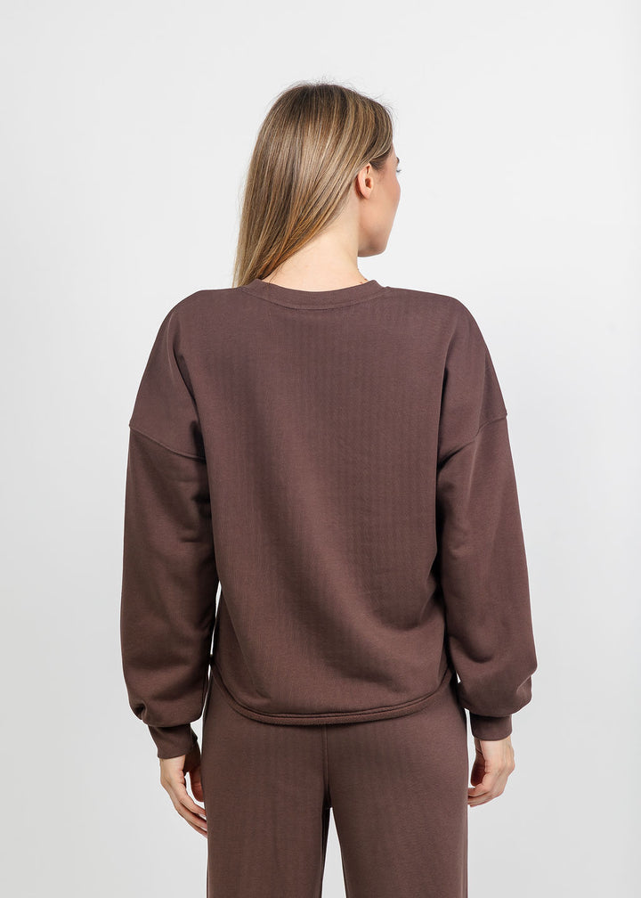 Margittes Sequin Dot Sweatshirt in Coconut available at Barbara Katz