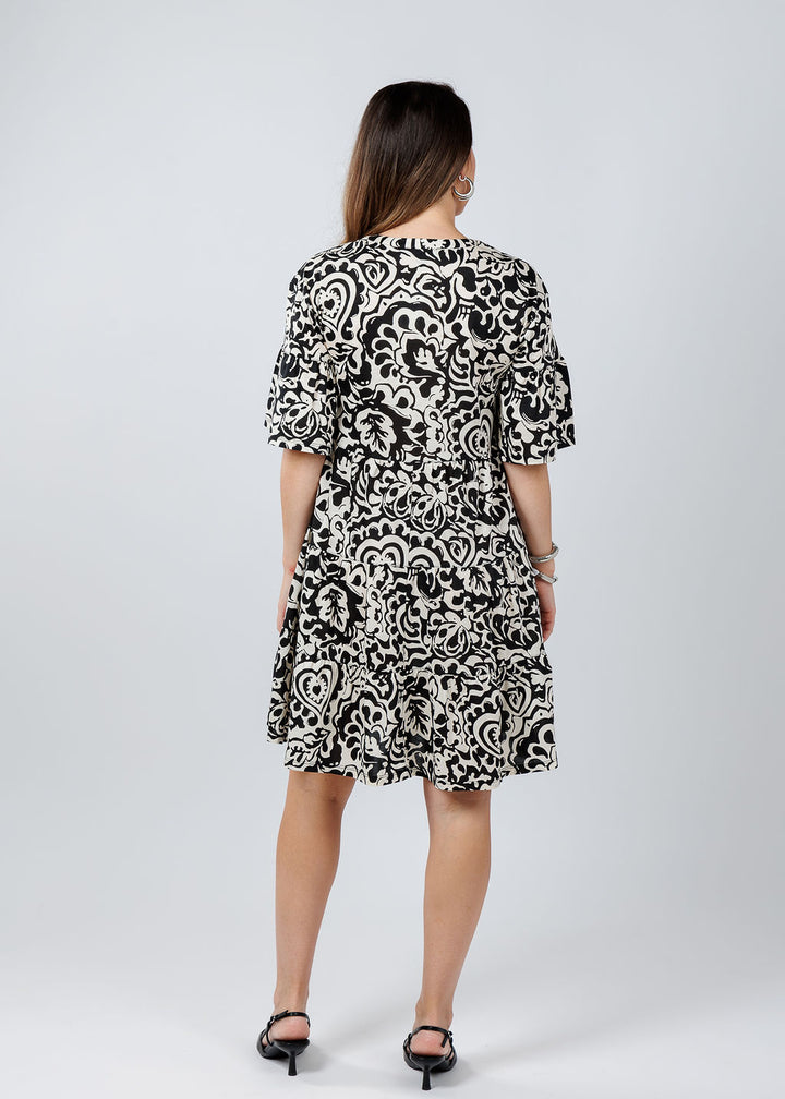 Max Mara Weekend Ely Jersey Dress in Black Batik available at Barbara Katz