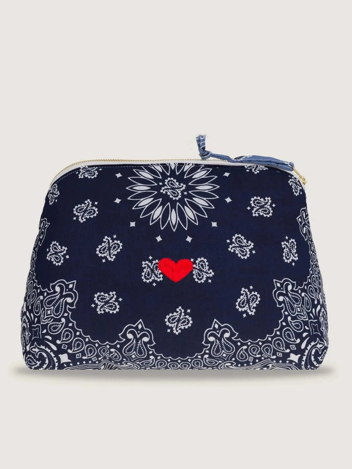 Call It By Your Name Heart Vanity Large in Navy/Chambray available at Barbara Katz