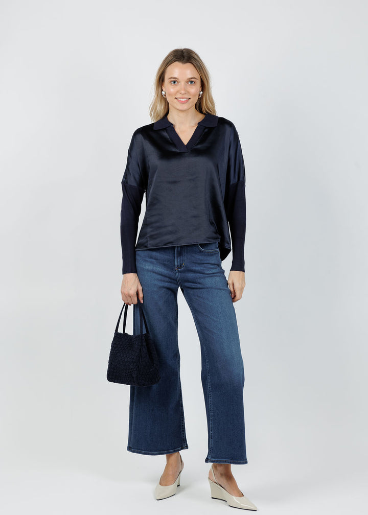 Citizens of Humanity Lyra Wide Leg Crop Clean Hem in Augusta available at Barbara Katz