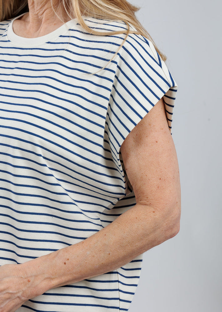 Melissa Nepton Anita Top in Navy Stripe available at Barbara Katz