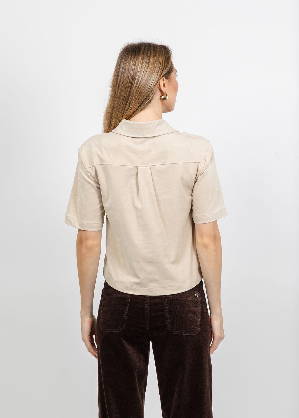 Melissa Nepton Erika Vegan Suede Shaket in Light Beige available at Barbara Katz