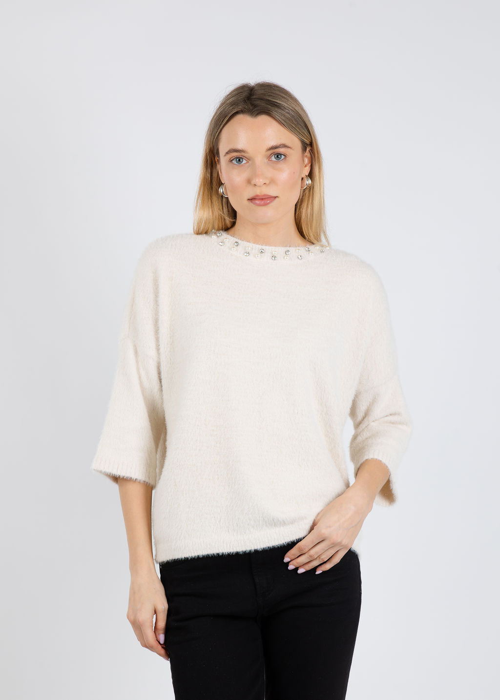 Melissa Nepton Felicity Top in Cream available at Barbara Katz