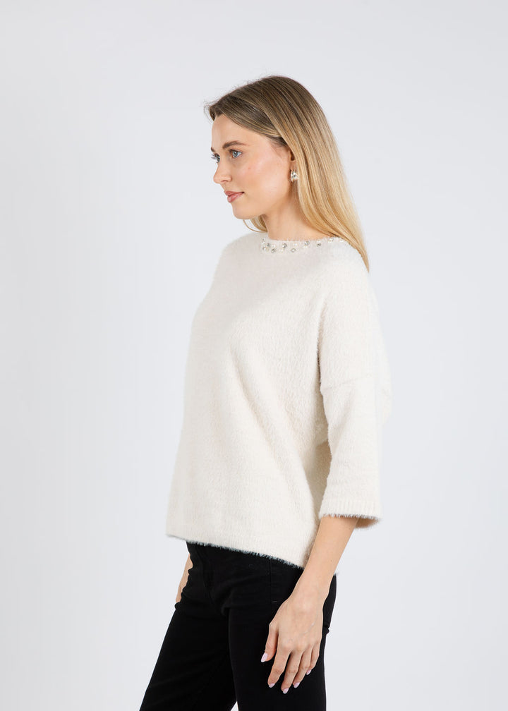 Melissa Nepton Felicity Top in Cream available at Barbara Katz