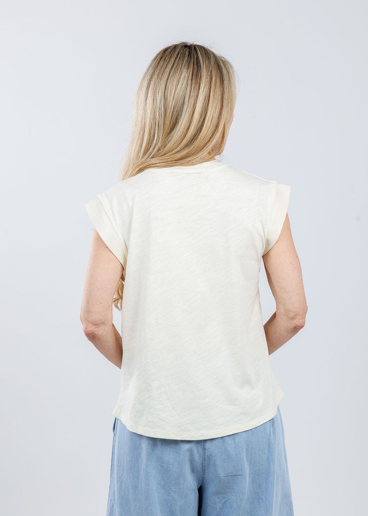 Melissa Nepton Francesca Muscle Tank Top in Cream available at Barbara Katz