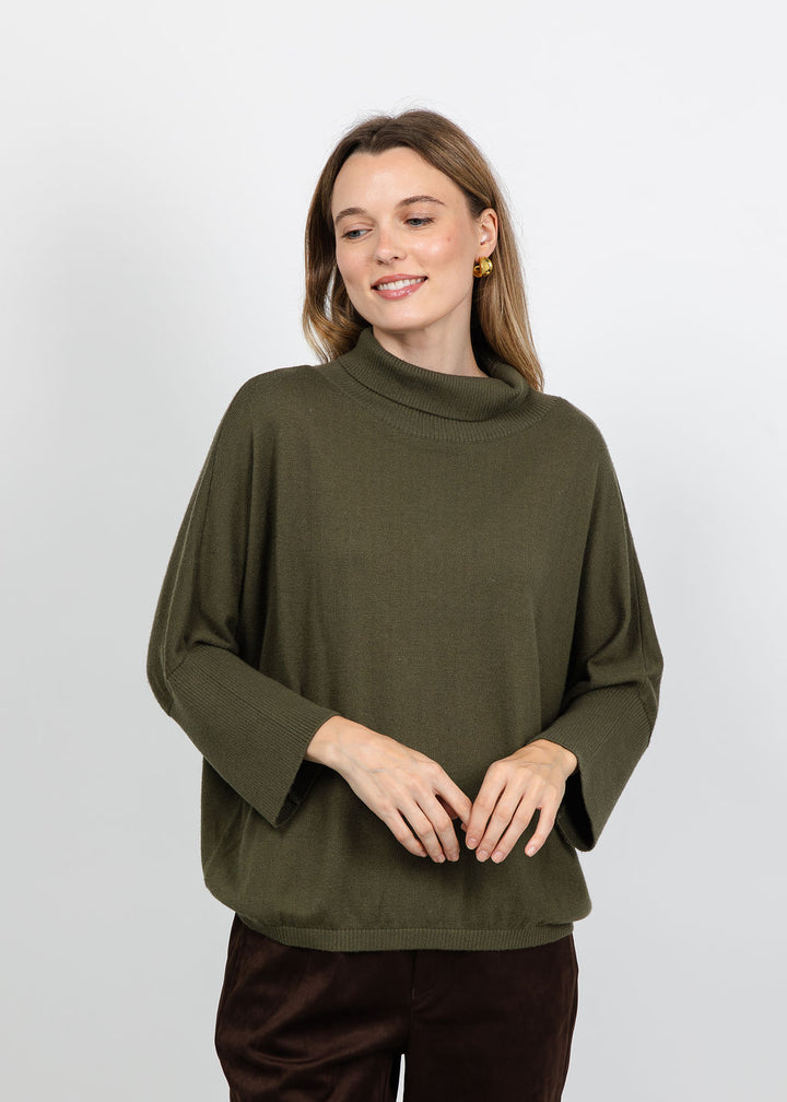 Melissa Nepton Hugo Sweater in Dark Khaki available at Barbara Katz