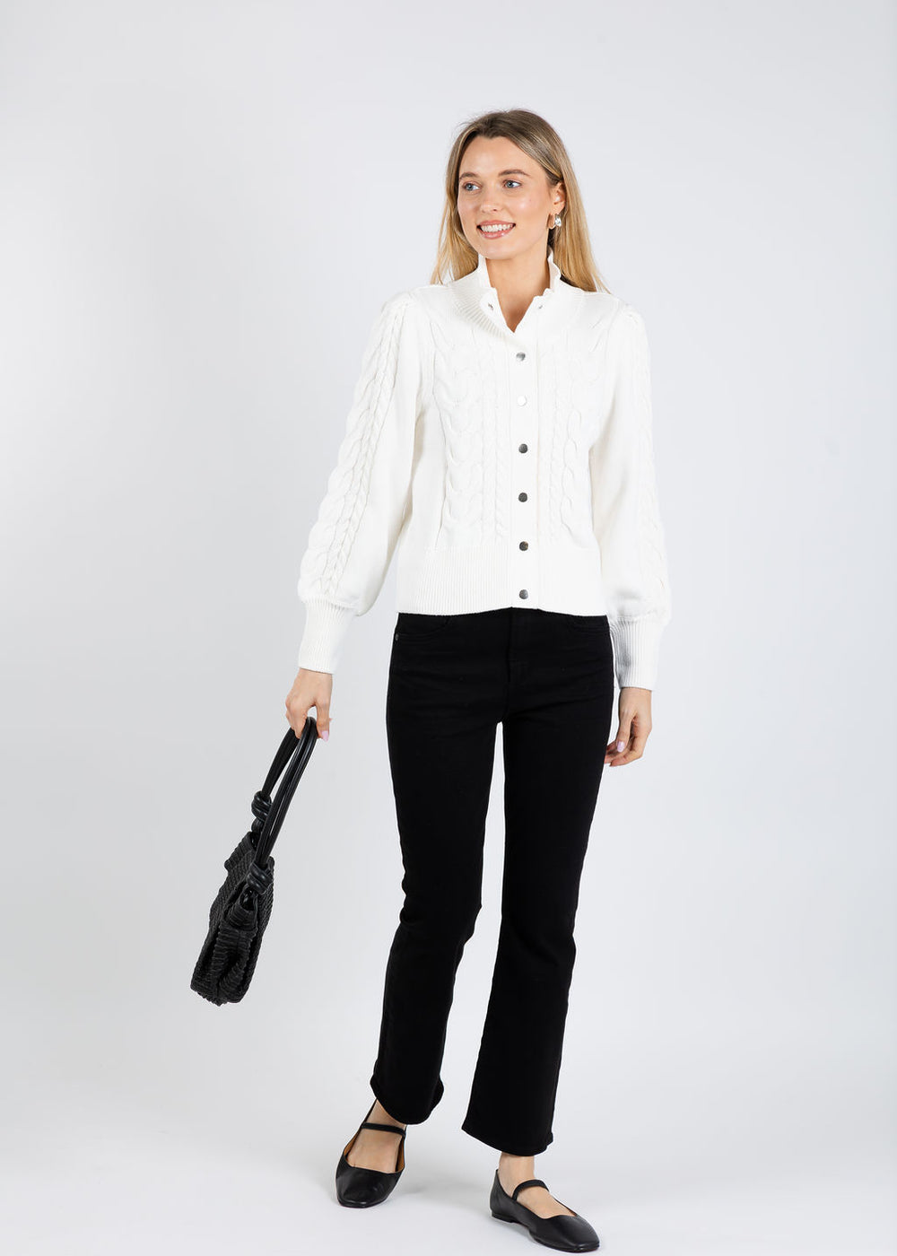 Melissa Nepton Jaycee Sweater in Off White available at Barbara Katz
