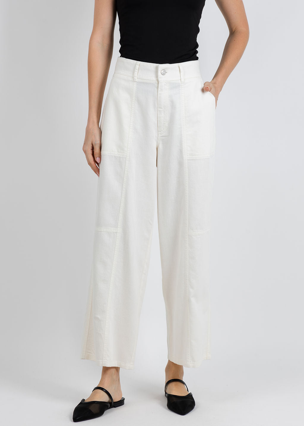 Melissa Nepton Lilou Pants in Off White available at Barbra Katz