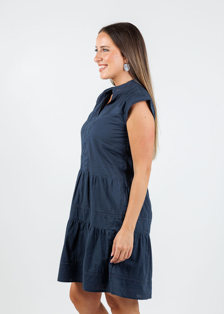 Melissa Nepton Malaga Dress in Navy available at Barbara Katz