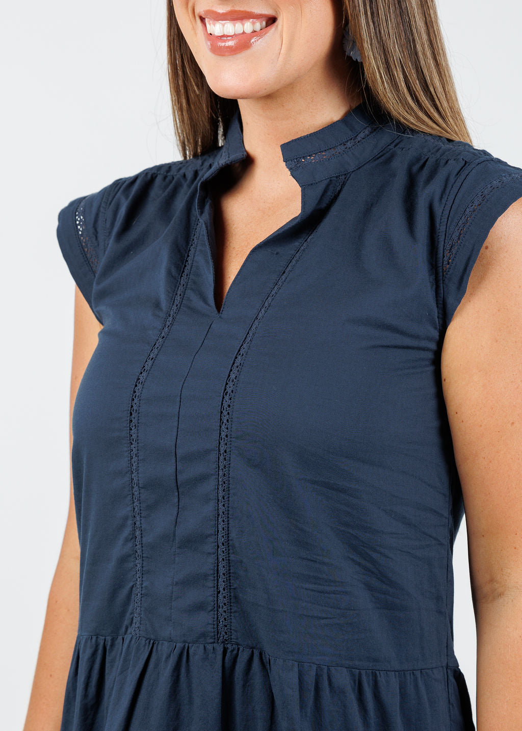 Melissa Nepton Malaga Dress in Navy available at Barbara Katz