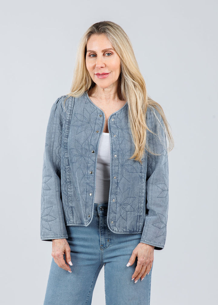 Melissa Nepton May Jacket in Denim available at Barbara Katz