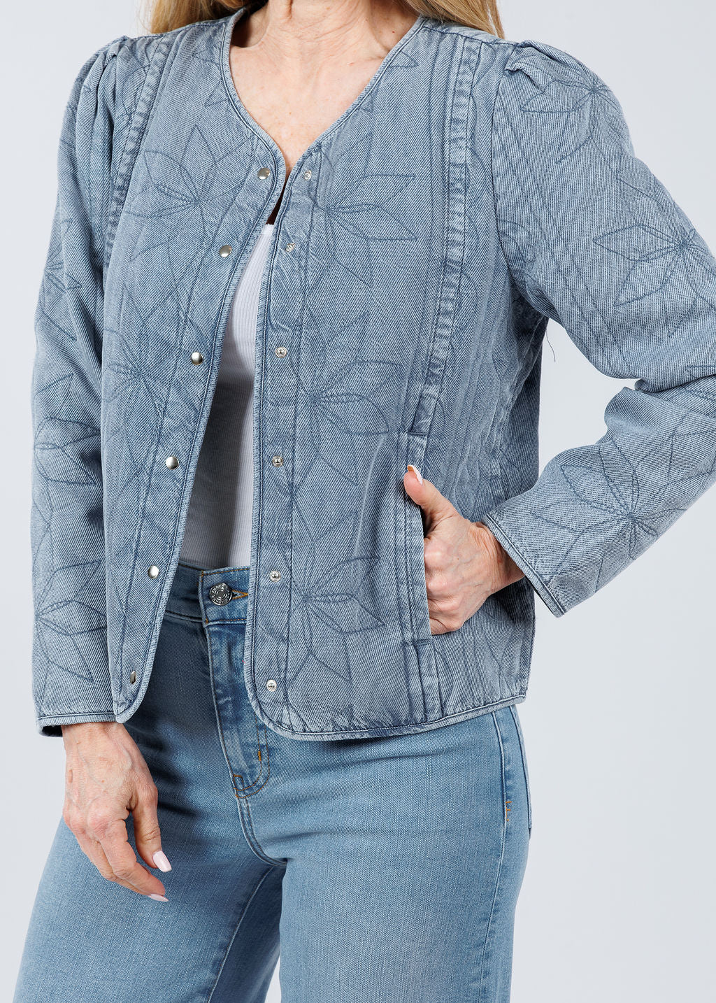 Melissa Nepton May Denim Jacket available at Barbara Katz