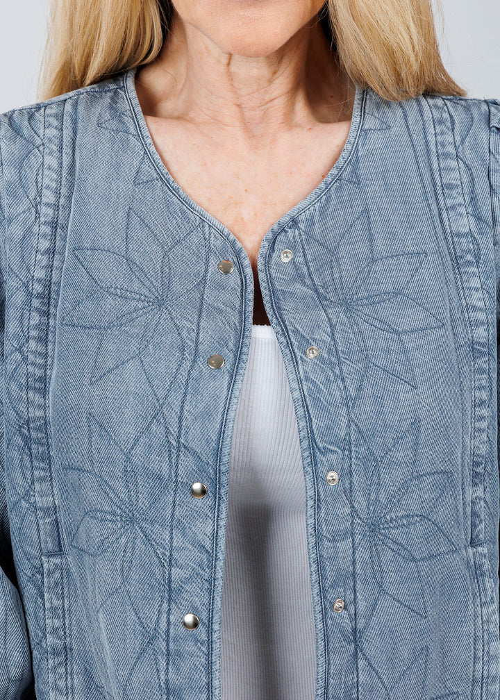 Melissa Nepton May Jacket in Denim available at Barbara Katz